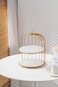 Shallow Elegant 2 Tier Porcelain 26cm Cake Plate with Luxurious Gold Stand