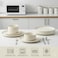 Cuisine Art ADA 12-Piece Stoneware Dinner Set - Complete Service for 4 - Includes 28cm Dinner Plates, 21cm Dessert Plates &amp; Bowls - Durable Modern Tableware for Home &amp; Gifting