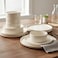 Cuisine Art ADA 12-Piece Stoneware Dinner Set - Complete Service for 4 - Includes 28cm Dinner Plates, 21cm Dessert Plates &amp; Bowls - Durable Modern Tableware for Home &amp; Gifting