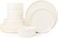 Cuisine Art ADA 12-Piece Stoneware Dinner Set - Complete Service for 4 - Includes 28cm Dinner Plates, 21cm Dessert Plates &amp; Bowls - Durable Modern Tableware for Home &amp; Gifting