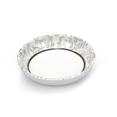 Edessa Ceramic ELANA 13cm Round Serving Bowl, White (Set of 1)