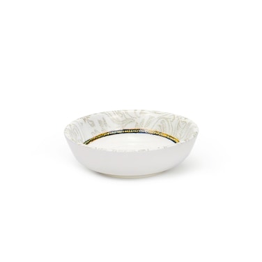 Edessa Elana 10.5cm Round Ceramic Snack Bowl, White (Set of 1)