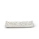 Edessa Elana Ceramic Rectangle Serving Plate (White, 12.5 x 24cm, Set of 1)