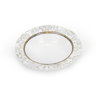 Edessa Ceramic Elana 17Cm Round Serving Bowl, White (Set of 1)