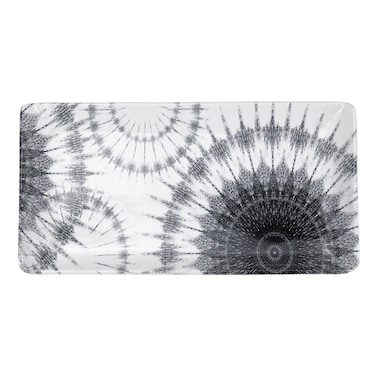 Edessa Cosmo Ceramic Rectangle Serving Plate (Multicolor, 12.5 x 24cm, Set of 1)