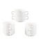 Shallow Amer 17 Piece Porcelain Soup Set with Gold Stand - Modern &amp; Elegant Dining Collection, Soup Bowls