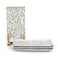 Edessa Elana Ceramic Rectangle Serving Plate (White, 12.5 x 24cm, Set of 4)