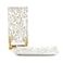 Edessa Elana Ceramic Rectangle Serving Plate (White, 12.5 x 24cm, Set of 4)