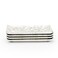 Edessa Elana Ceramic Rectangle Serving Plate (White, 12.5 x 24cm, Set of 4)