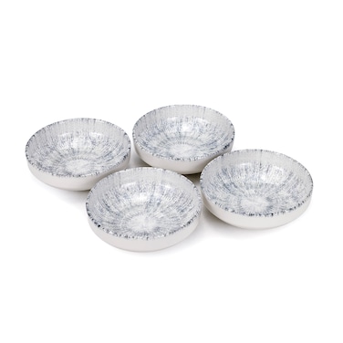 Edessa Astin Ceramic Round Soup Bowl - 15cm, Multicolor Designer Bowl (Set of 4)
