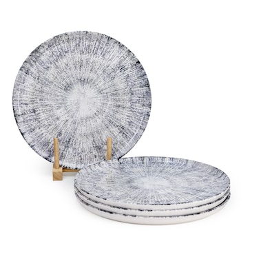 Edessa 26.5cm Astin Ceramic Dinner Plate - Multicolor (Set of 4)