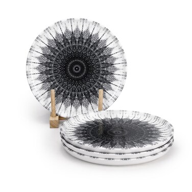 Edessa Cosmo 20cm Ceramic Dessert Plate, Multicolor (Set of 4)