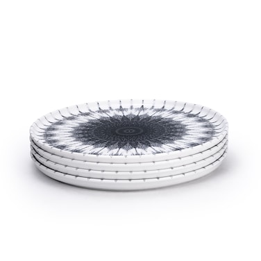 Edessa 26.5cm Cosmo Ceramic Dinner Plate - Multicolor (Set of 4)