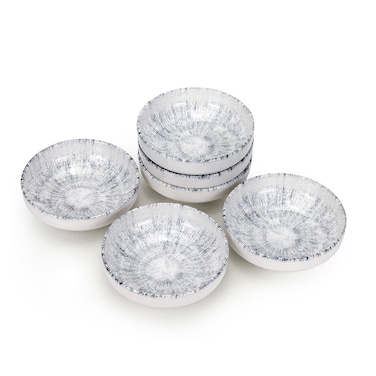 Edessa Astin Ceramic Round Soup Bowl - 15cm, Multicolor Designer Bowl (Set of 6)