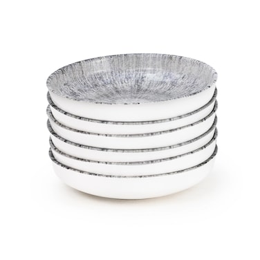 Edessa Astin 21cm Ceramic Soup Plate - Multicolor (Set of 6)