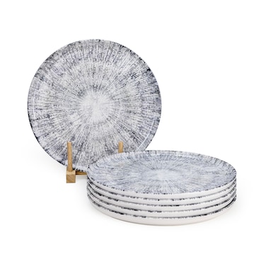 Edessa 26.5cm Astin Ceramic Dinner Plate - Multicolor (Set of 6)