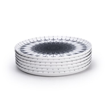 Edessa 26.5cm Cosmo Ceramic Dinner Plate - Multicolor (Set of 6)