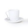 Shallow Elegant Porcelain Bamboo 6 Cup &amp; 6 Saucer Set with Stand, 90ml