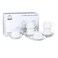 Shallow Elegant Porcelain 6 Cup &amp; 6 Saucer Set, 180ml