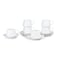 Shallow Elegant Porcelain 6 Cup &amp; 6 Saucer Set, 180ml