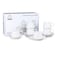 Shallow Elegant Porcelain 6 Cup &amp; 6 Saucer Set, 90ml