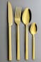 Cuisine Art Ezra 16 Piece Stainless Steel Cutlery Set, Shiny Gold