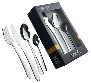 Cuisine Art Sasa 16 Piece Stainless Steel Cutlery Set, Silver