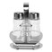Cuisine Art Soda Lime Glass Cruet Set with Stand, 3 Pieces, Transparent