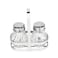 Cuisine Art Soda Lime Glass Salt Set with Stand, 50ml, 2 Pieces, Transparent