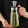 Cuisine Art Soda Lime Glass Vicky 2 in 1 Oil Dispenser with Brush, 550ml, Transparent
