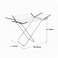 Cuisine Art 25M Aluminium Cloth Dryer with Iron Legs &ndash; Black   Heavy Duty Foldable Clothes Drying Stand   Size 175&times;55&times;110 cm for Home, Balcony &amp; Indoor Outdoor Use