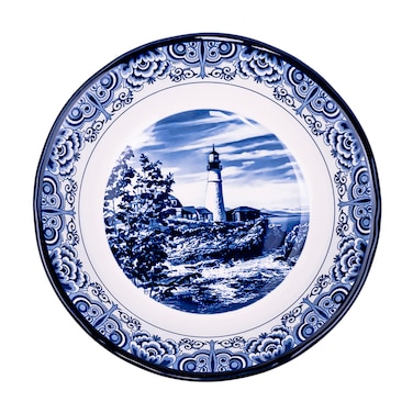 Claytan Lighthouse Blue 9-Inch Ceramic Salad Bowl (Set of 1)