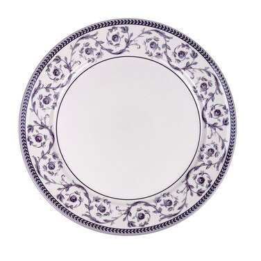 Claytan Callista 12 inch Ceramic Chop Plate (Purple &amp; White, Set Of 1)