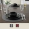 Shallow Stoneware HUA 18 Pc Dinner Set, Black   Hammered Texture Dinnerware Set for 6 People   Plates Bowls &amp; Side Plates Lightweight Stackable Tableware Set for Modern Home Dining