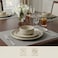 Shallow Stoneware REX 18PCS Dinner Set, Beige   Dinnerware Set Serves 6 People   6 Dinner Plates 6 Side Plates 6 Bowls Lightweight Stackable Plate &amp; Bowl Set for Home Family Meals