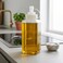 Cuisine Art 1000ml/1 Liter Oil Dispenser Squeeze Bottle &ndash; Food-Safe PE Plastic with Fine-Tip Nozzle Tethered Cap &amp; Embossed Measurements for Cooking Oil Vinegar Sauce &ndash; Square Stable Base