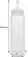 Cuisine Art 9 Oz/266ml Squeeze Sauce Bottle Dispenser with Attached Cap   Food-Grade Condiment Oil Ketchup Dressing BBQ Marinade Container   Kitchen, Restaurant