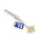 Mondex 25cm Ergonomic Dish Brush with Scraper &ndash; Angled Scrub Brush for Pots, Pans &amp; Dishes, Non-Stick Safe, High-Density Beige Bristles, Light Grey/Off-White Handle with Hanging Hook