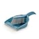 Mondex Mini Dustpan and Brush Set, 32x23 cm Compact Hand Broom with Flexible Flush Rubber Lip, Modern Nesting Countertop Sweeper for Kitchen, Desktop, Coffee Station &amp; Car, Slate Blue