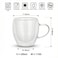 Cuisine Art Borosilicate Glass Double Wall Glass with Handle 250ml Set of 2   Transparent Heat Resistant Tea Coffee Cups   Insulated Microwave &amp; Dishwasher Safe Glassware