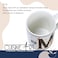 Cuisine Art Letter M Printed Porcelain Ceramic Tea Coffee Mug - 300ml - Stylish and Durable Mug for Hot Beverages