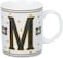 Cuisine Art Letter M Printed Porcelain Ceramic Tea Coffee Mug - 300ml - Stylish and Durable Mug for Hot Beverages