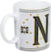 Cuisine Art Letter N Printed Porcelain Ceramic Tea Coffee Mug - 300ml - Stylish and Durable Mug for Hot Beverages