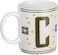 Cuisine Art Letter C Printed Porcelain Ceramic Tea Coffee Mug - 300ml - Stylish and Durable Mug for Hot Beverages
