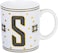 Cuisine Art Letter S Printed Porcelain Ceramic Tea Coffee Mug - 300ml - Stylish and Durable Mug for Hot Beverages