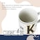 Cuisine Art Letter K Printed Porcelain Ceramic Tea Coffee Mug - 300ml - Stylish and Durable Mug for Hot Beverages
