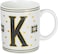 Cuisine Art Letter K Printed Porcelain Ceramic Tea Coffee Mug - 300ml - Stylish and Durable Mug for Hot Beverages