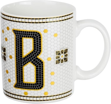 Cuisine Art Letter B Printed Porcelain Ceramic Tea Coffee Mug - 300ml - Stylish and Durable Mug for Hot Beverages