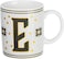 Cuisine Art Letter E Printed Porcelain Ceramic Tea Coffee Mug - 300ml - Stylish and Durable Mug for Hot Beverages