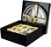 Cuisine Art Moroccan Brass Arwa Teaset with Silver Tray - 9 Pieces